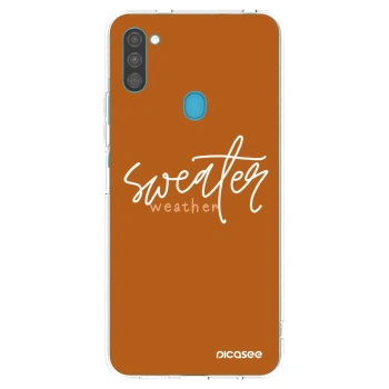 Picasee husă transparentă din silicon pentru Samsung Galaxy M11 - Sweater weather