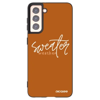 Picasee husă neagră din silicon pentru Samsung Galaxy S21 5G G991B - Sweater weather