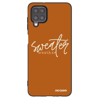 Picasee husă neagră din silicon pentru Samsung Galaxy A12 A125F - Sweater weather