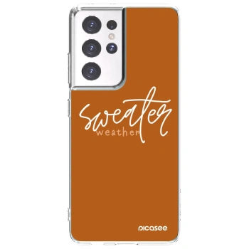 Picasee husă transparentă din silicon pentru Samsung Galaxy S21 Ultra 5G G998B - Sweater weather