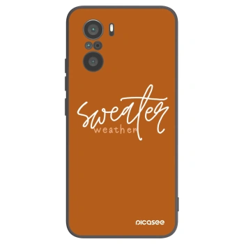 Picasee husă neagră din silicon pentru Xiaomi Poco F3 - Sweater weather