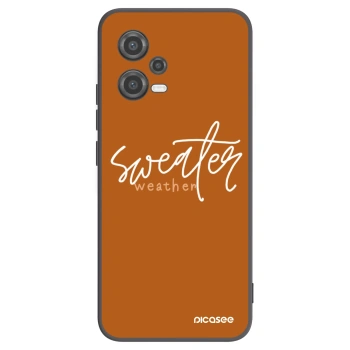 Picasee husă neagră din silicon pentru Xiaomi Poco X5 - Sweater weather