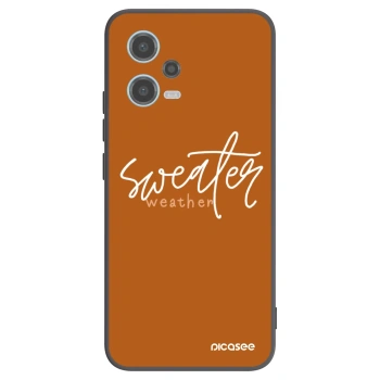 Picasee husă neagră din silicon pentru Xiaomi Redmi Note 12 5G - Sweater weather