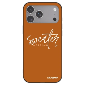 Picasee husă neagră din silicon pentru Apple iPhone 18 Pro Max - Sweater weather