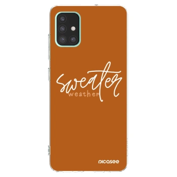 Picasee husă transparentă din silicon pentru Samsung Galaxy A51 A515F - Sweater weather
