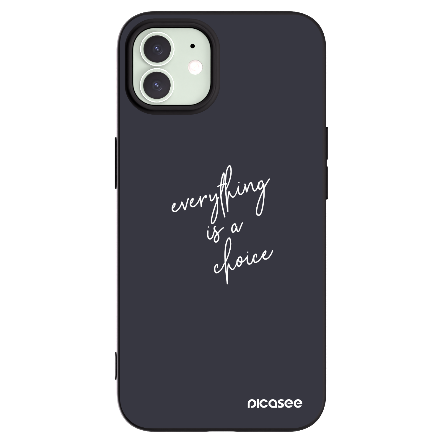 Picasee husă neagră din silicon pentru Apple iPhone 12 Pro - Everything is a choice