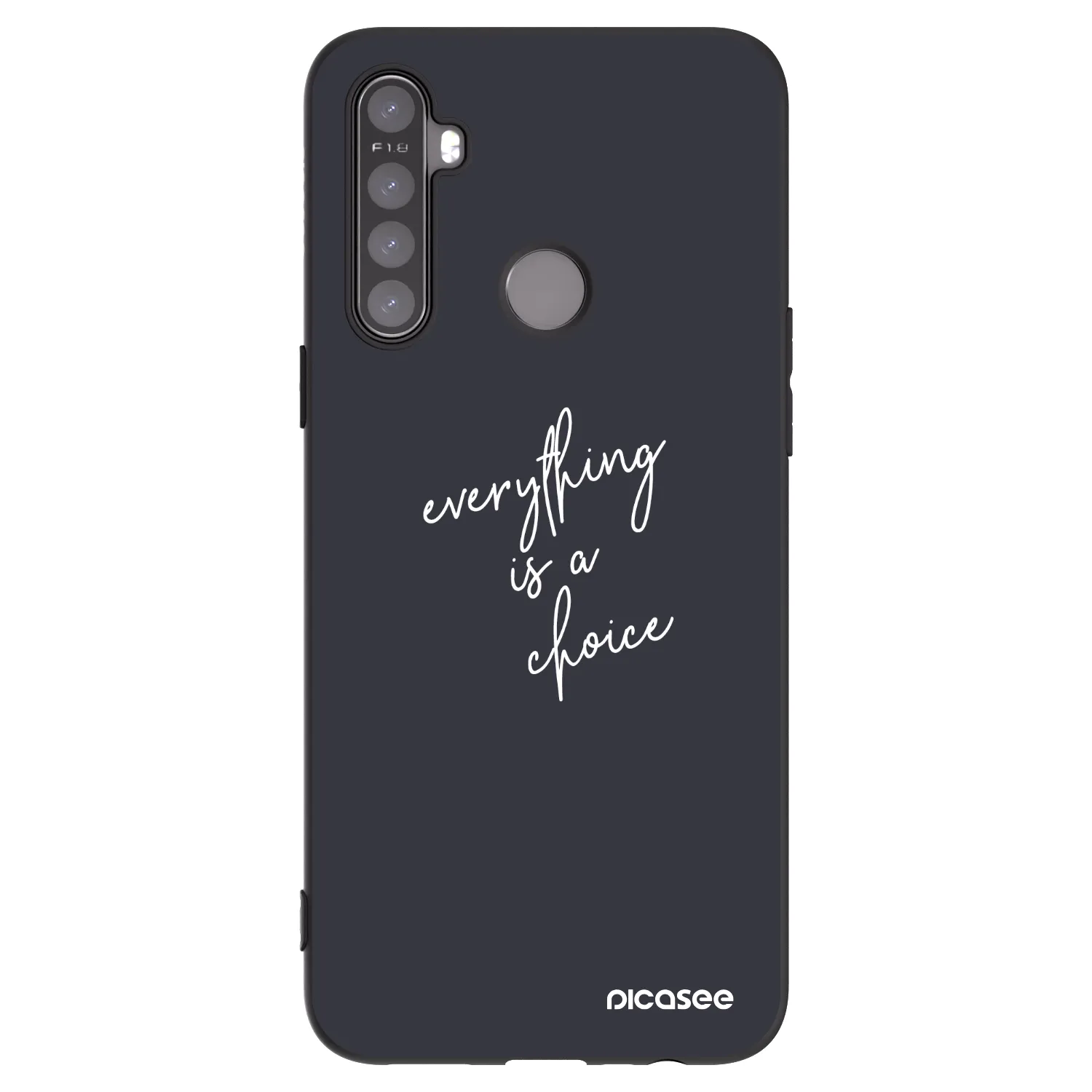 Picasee husă neagră din silicon pentru Realme 6i - Everything is a choice