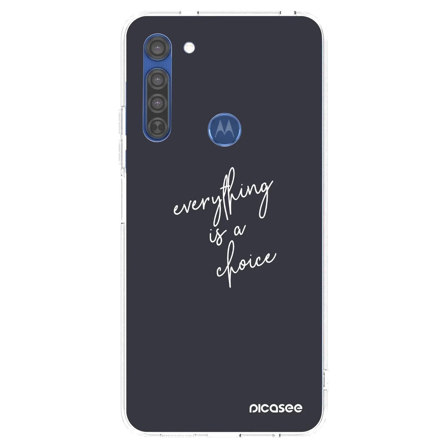Picasee husă transparentă din silicon pentru Motorola Moto G8 - Everything is a choice