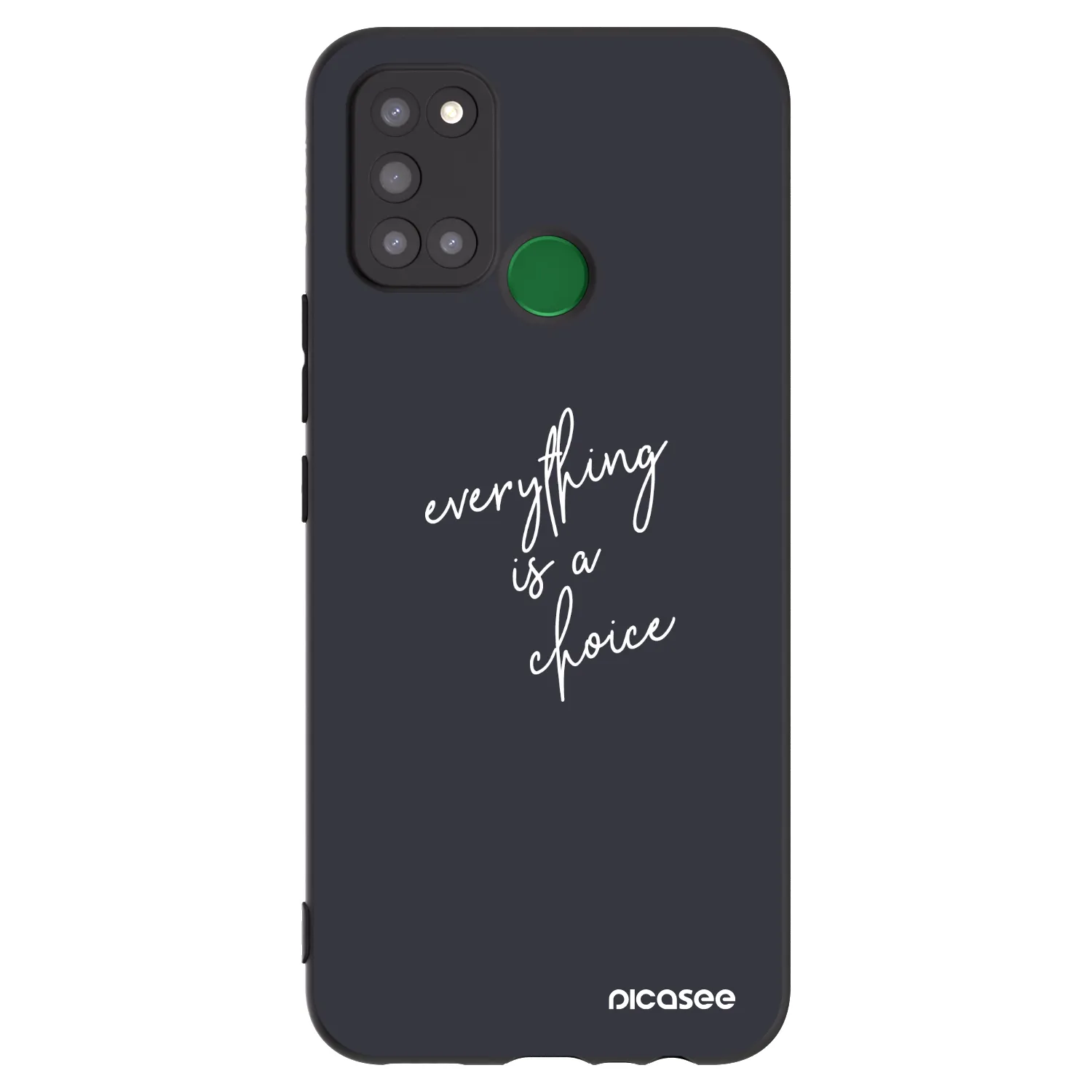 Picasee husă neagră din silicon pentru Realme 7i - Everything is a choice