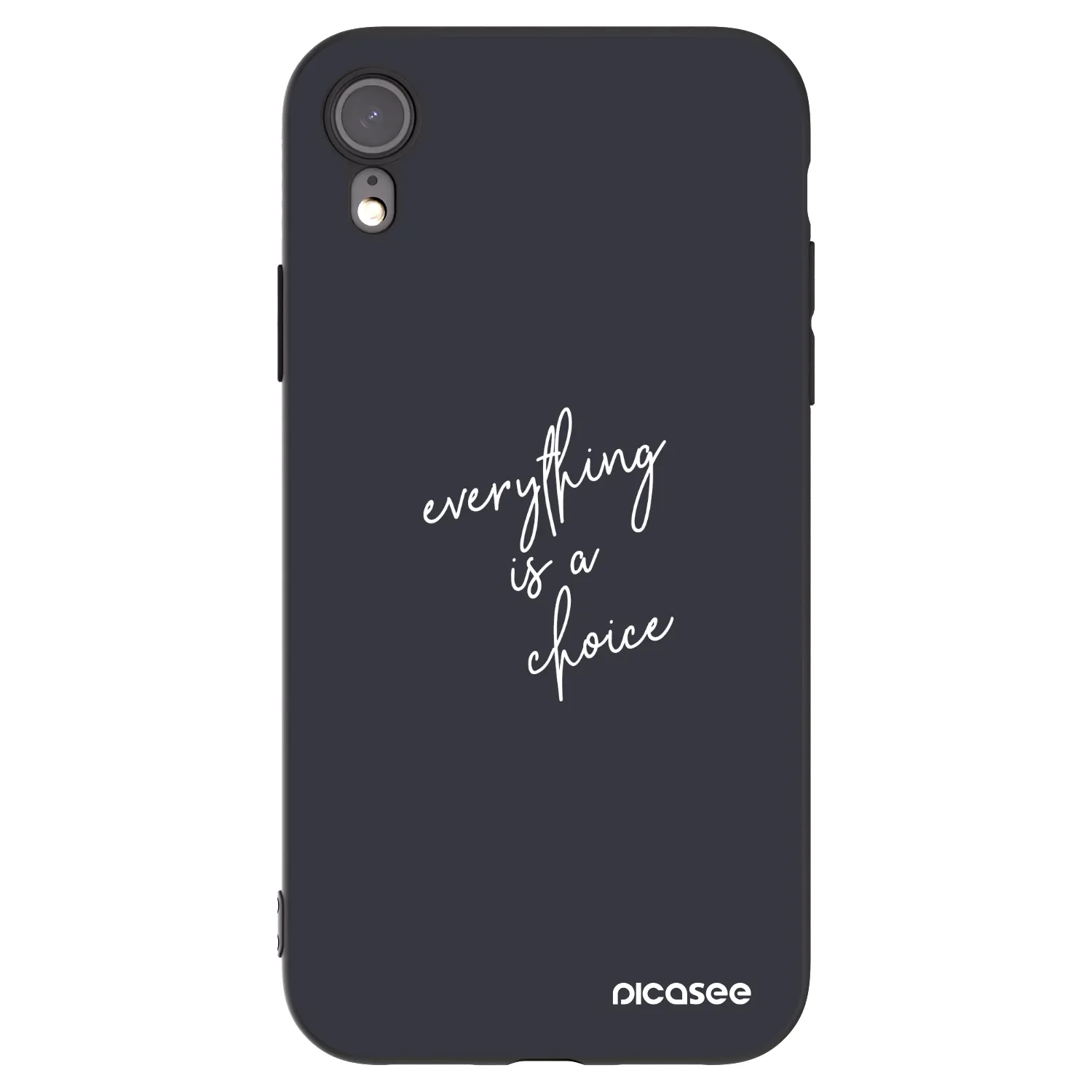 Picasee husă neagră din silicon pentru Apple iPhone XR - Everything is a choice