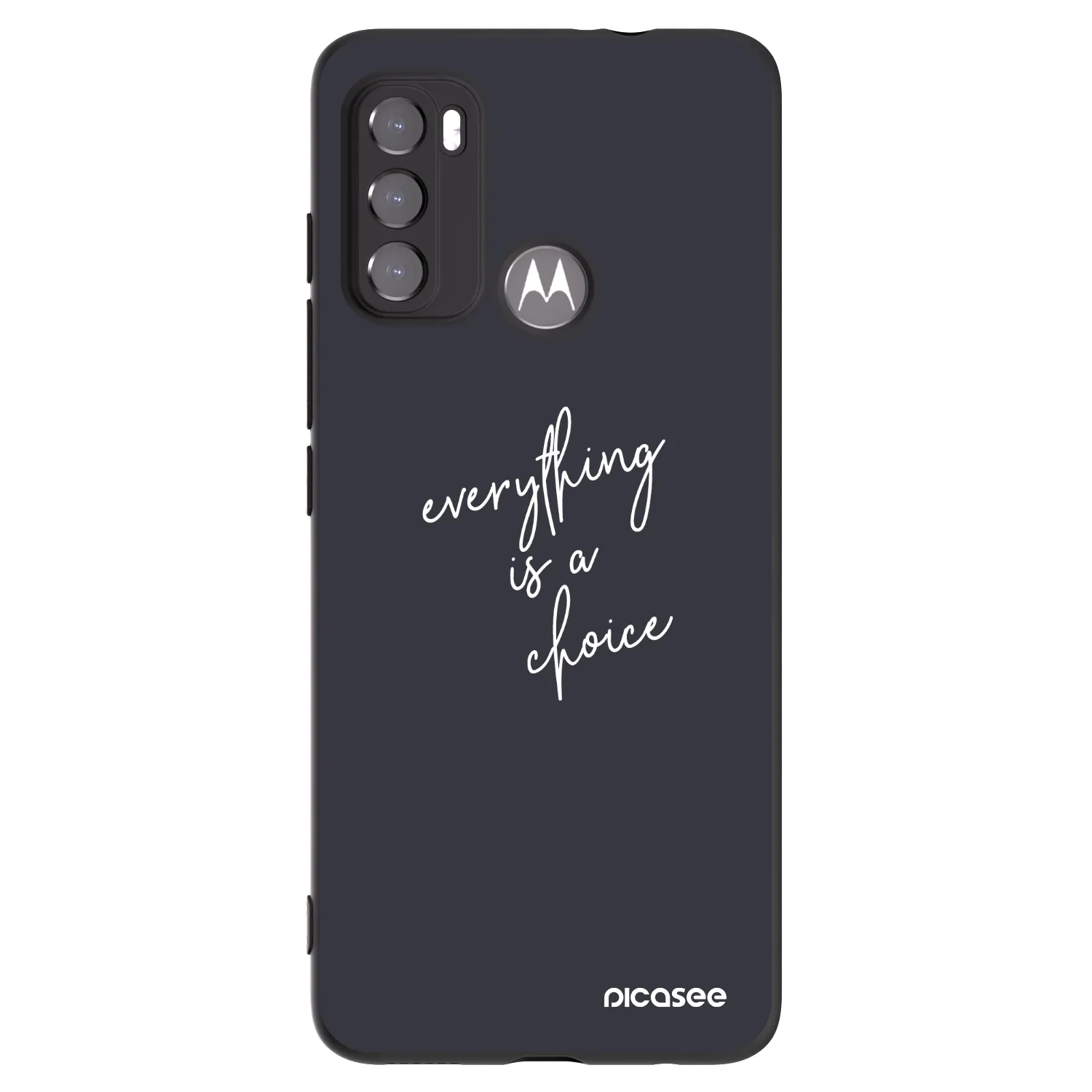 Picasee husă neagră din silicon pentru Motorola Moto G60 - Everything is a choice