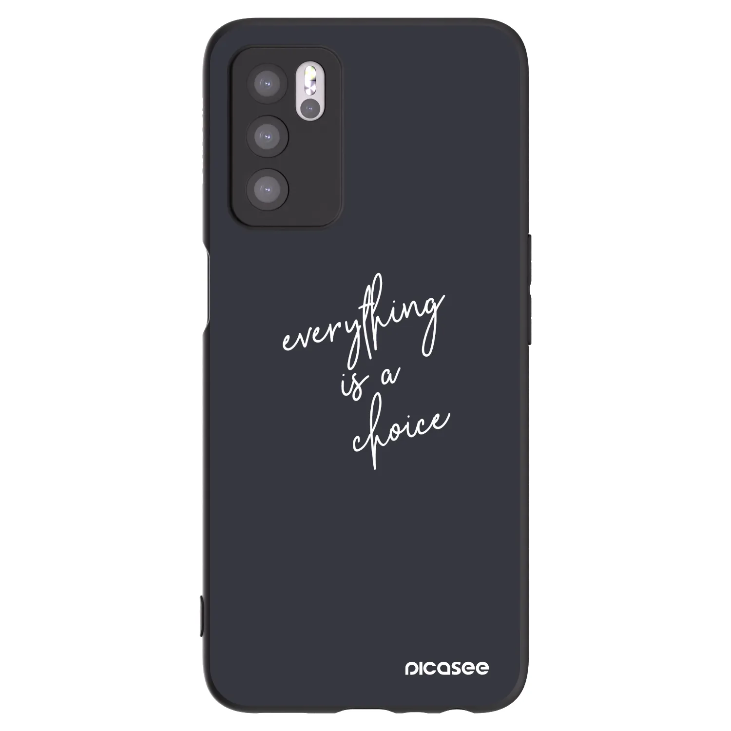 Picasee husă neagră din silicon pentru OPPO A16s - Everything is a choice