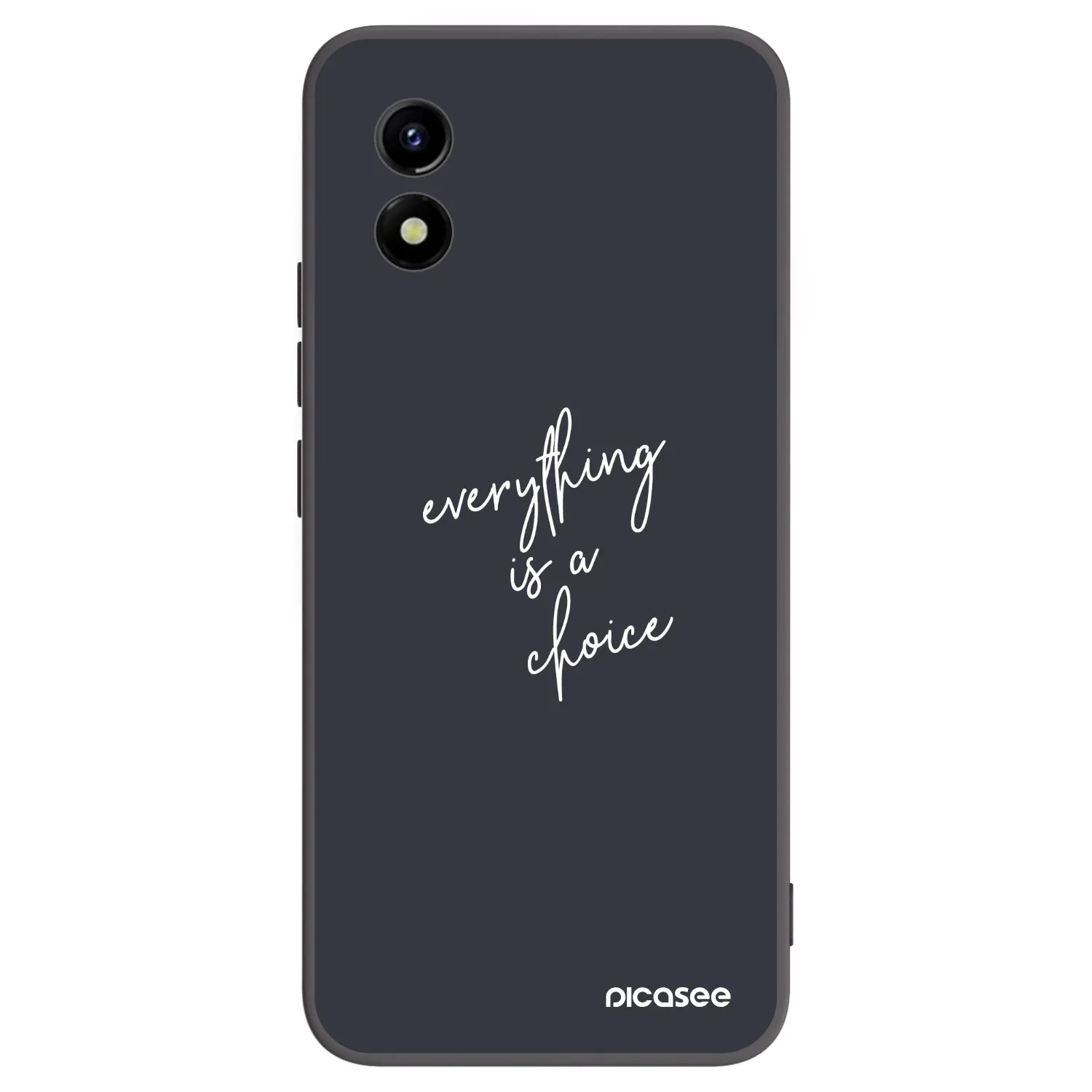 Picasee husă neagră din silicon pentru Vivo Y01 - Everything is a choice