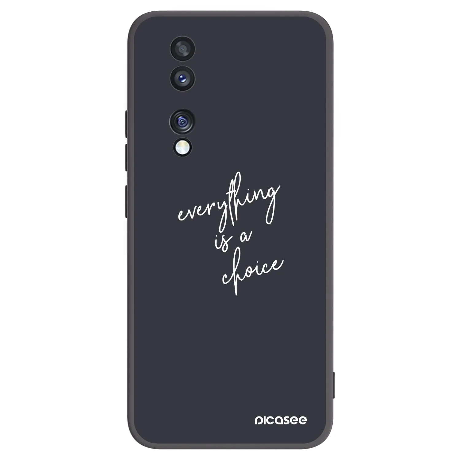 Picasee husă neagră din silicon pentru Honor 70 - Everything is a choice