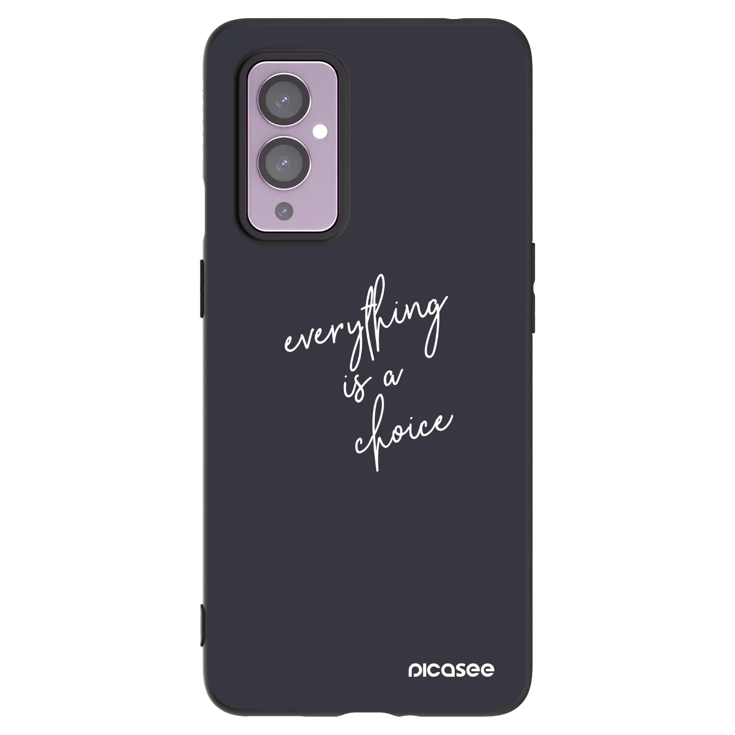 Picasee husă neagră din silicon pentru OnePlus 9 - Everything is a choice
