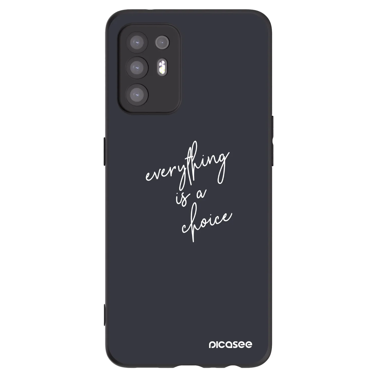 Picasee husă neagră din silicon pentru OPPO A94 5G - Everything is a choice