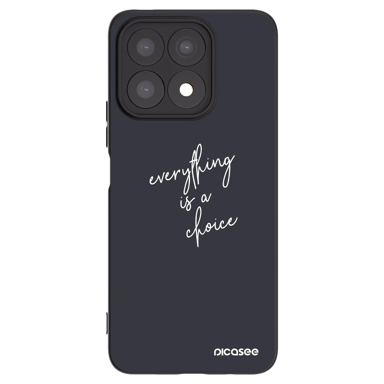 Picasee husă neagră din silicon pentru Honor X8a - Everything is a choice