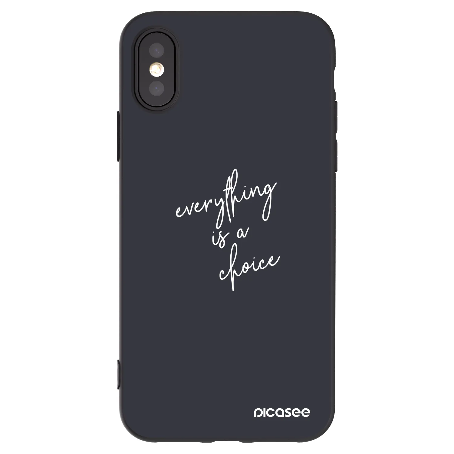 Picasee husă neagră din silicon pentru Apple iPhone X/XS - Everything is a choice