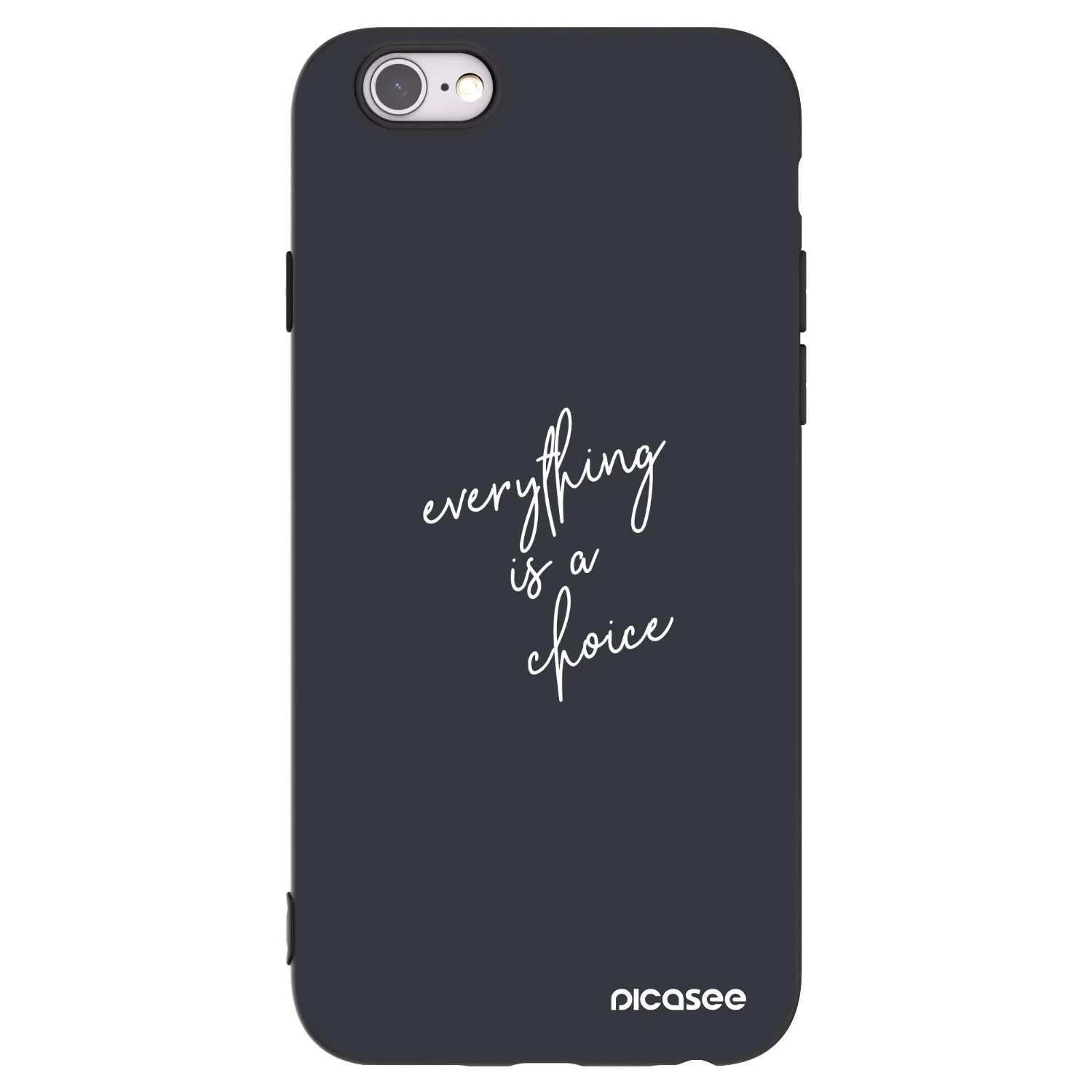 Picasee husă neagră din silicon pentru Apple iPhone 6/6S - Everything is a choice