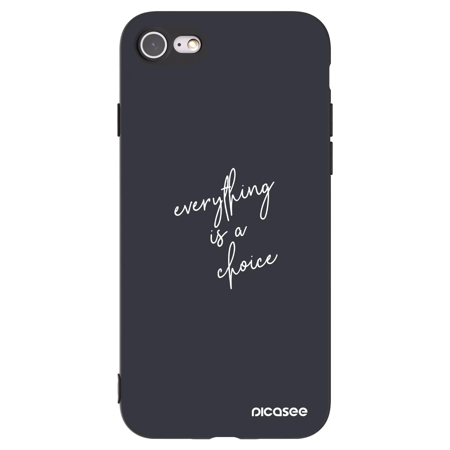 Picasee husă neagră din silicon pentru Apple iPhone 7 - Everything is a choice