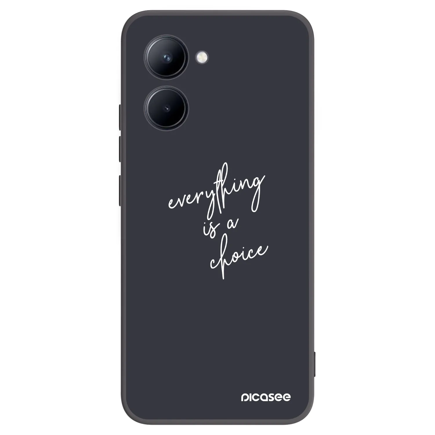 Picasee husă neagră din silicon pentru Realme C33 (2023) - Everything is a choice