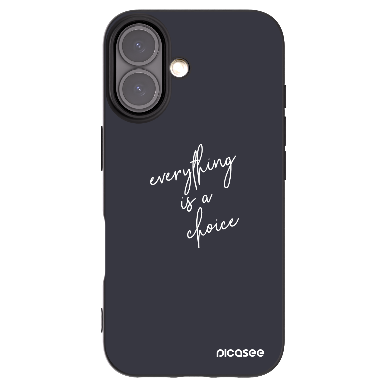 Picasee husă neagră din silicon pentru Apple iPhone 16 - Everything is a choice
