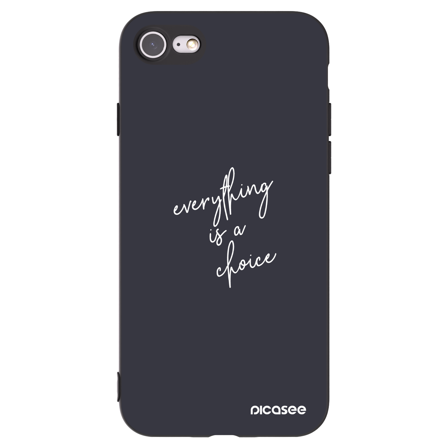 Picasee husă neagră din silicon pentru Apple iPhone 8 - Everything is a choice