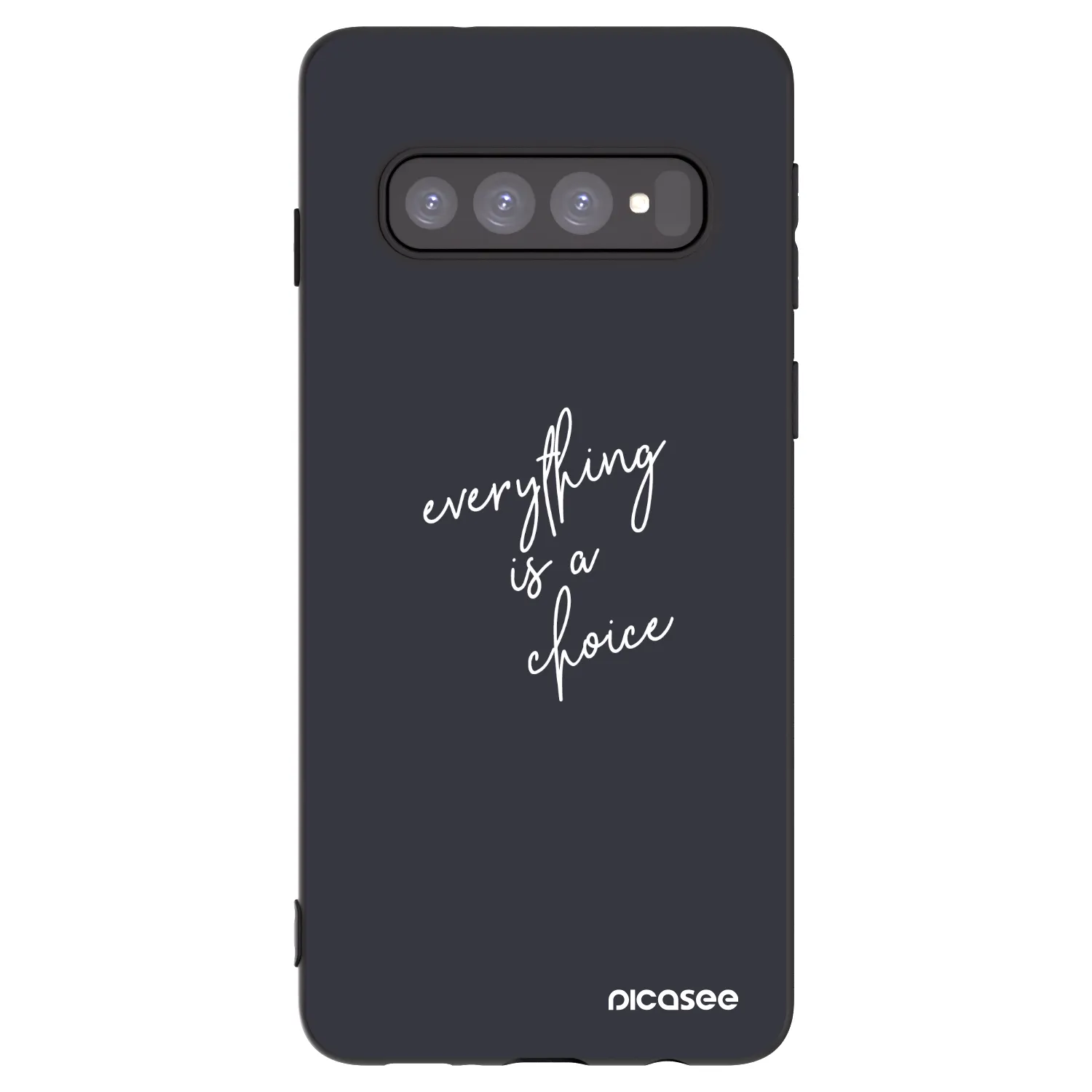 Picasee husă neagră din silicon pentru Samsung Galaxy S10 G973 - Everything is a choice