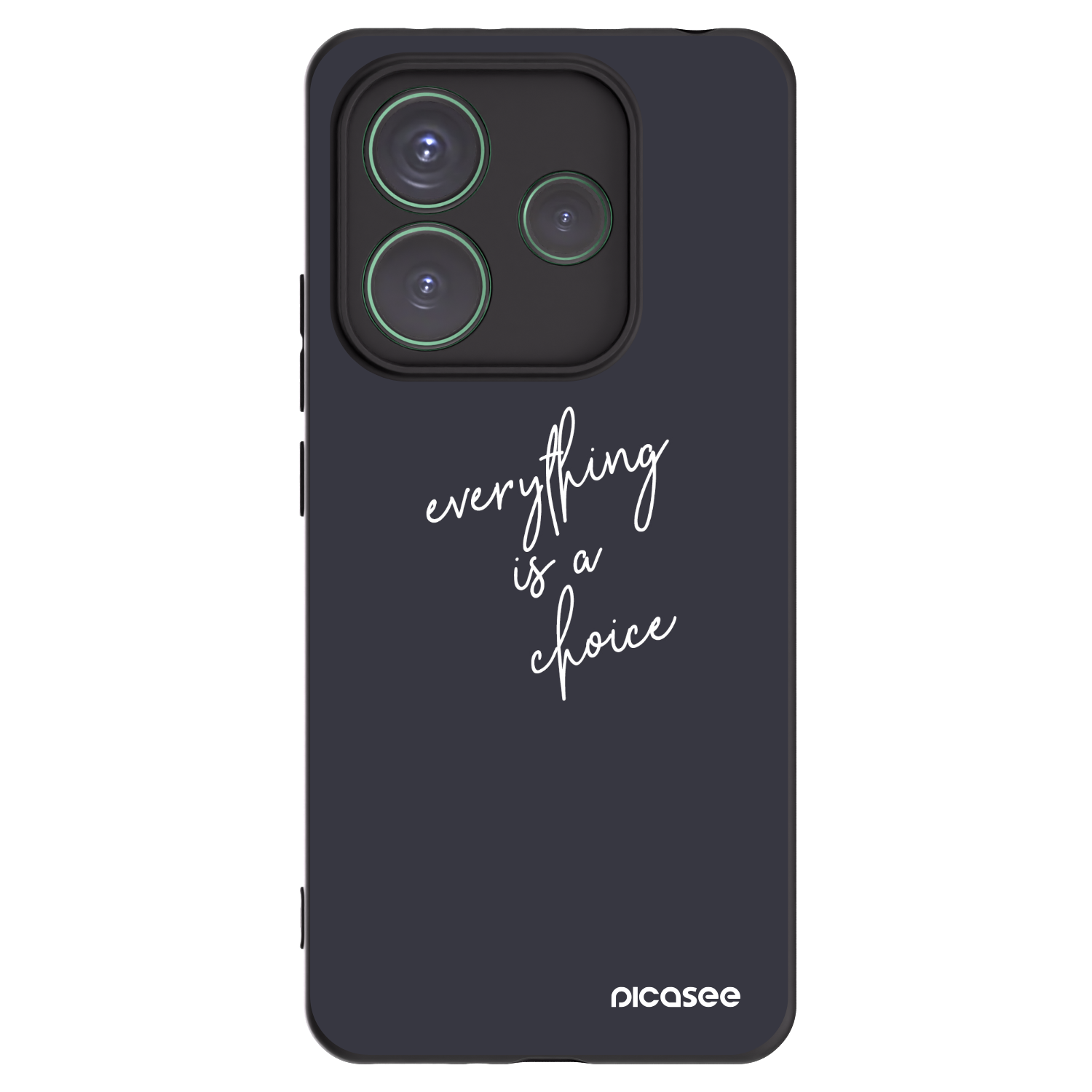 Picasee husă neagră din silicon pentru Xiaomi Redmi Note 14 5G - Everything is a choice