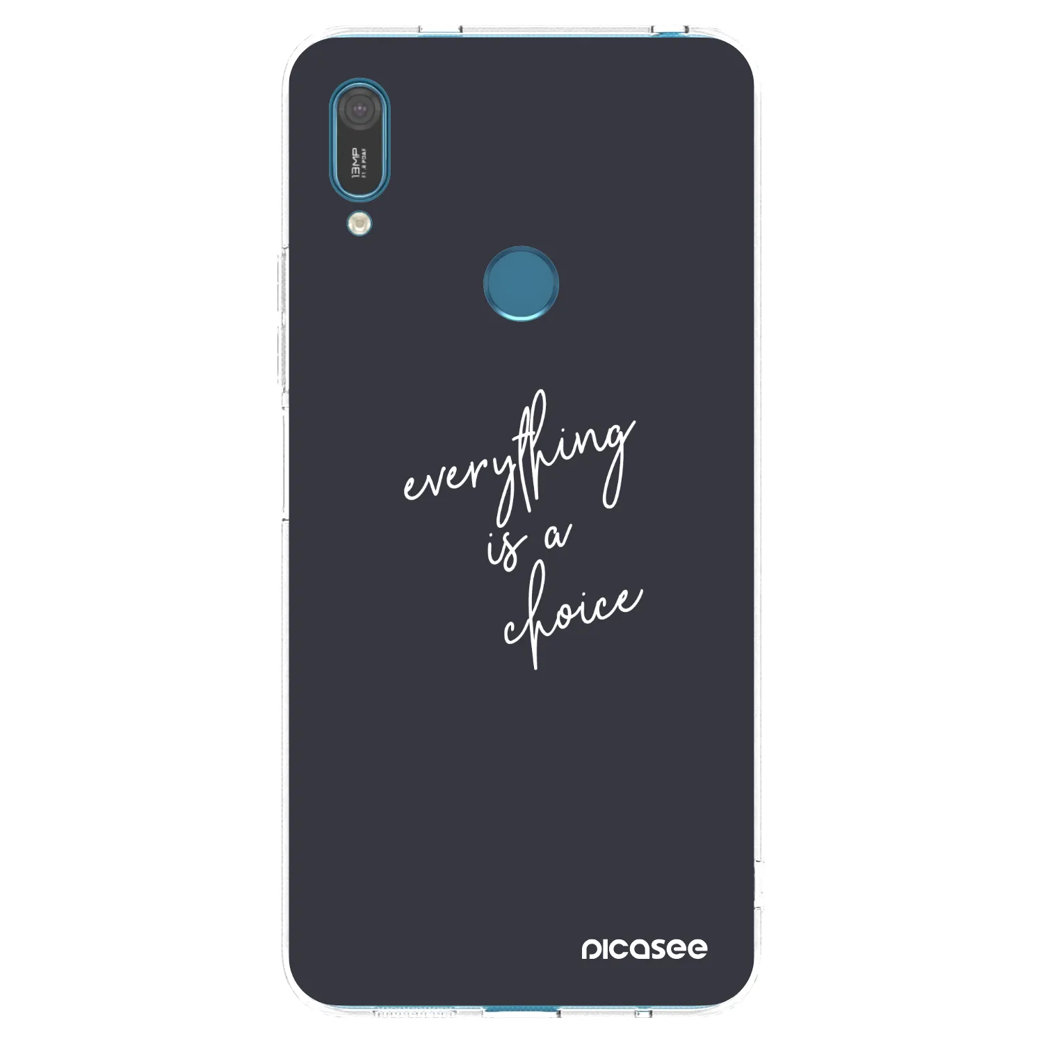 Picasee husă transparentă din silicon pentru Huawei Y7 2019 - Everything is a choice