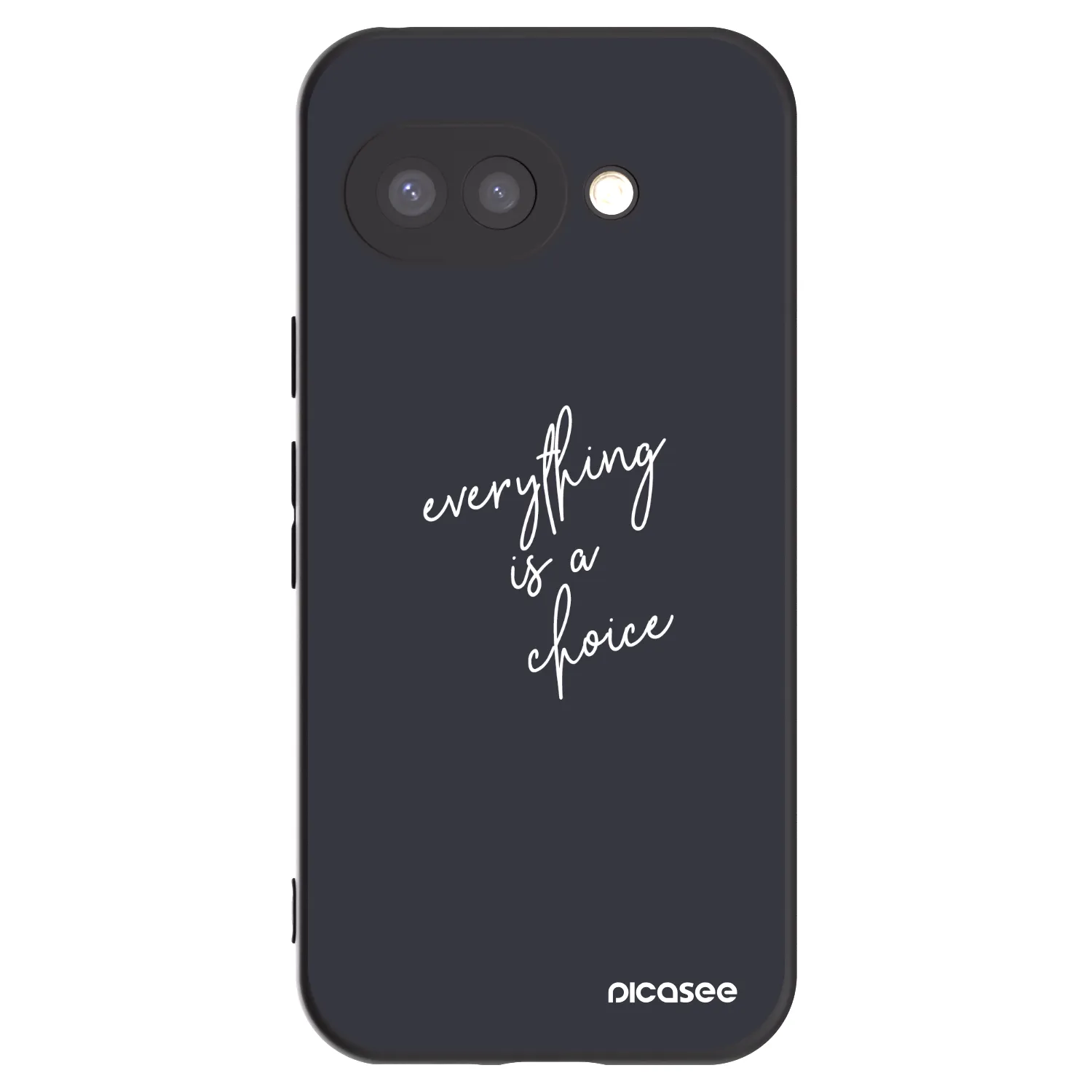 Picasee husă neagră din silicon pentru Google Pixel 9a - Everything is a choice