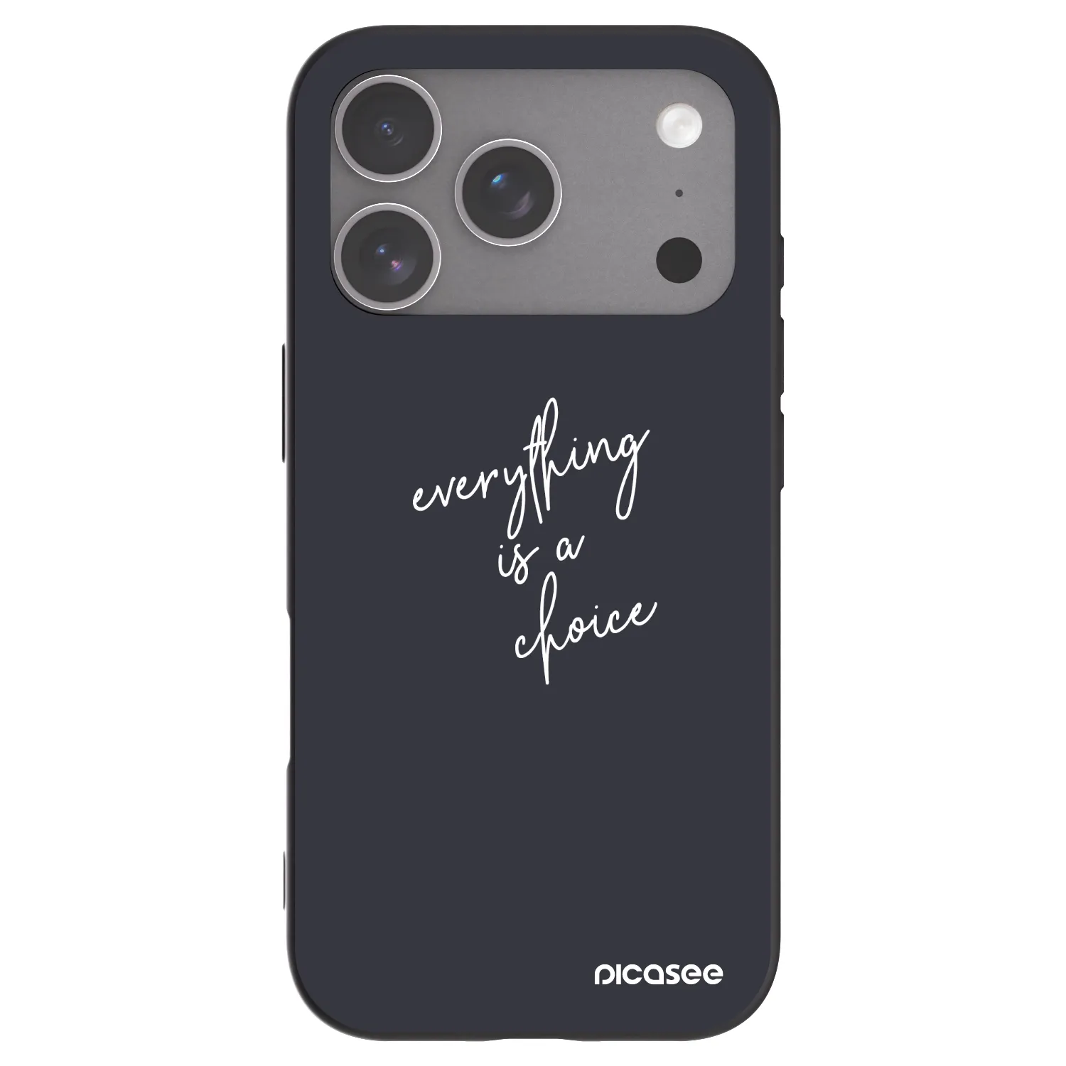 Picasee husă neagră din silicon pentru Apple iPhone 18 Pro - Everything is a choice