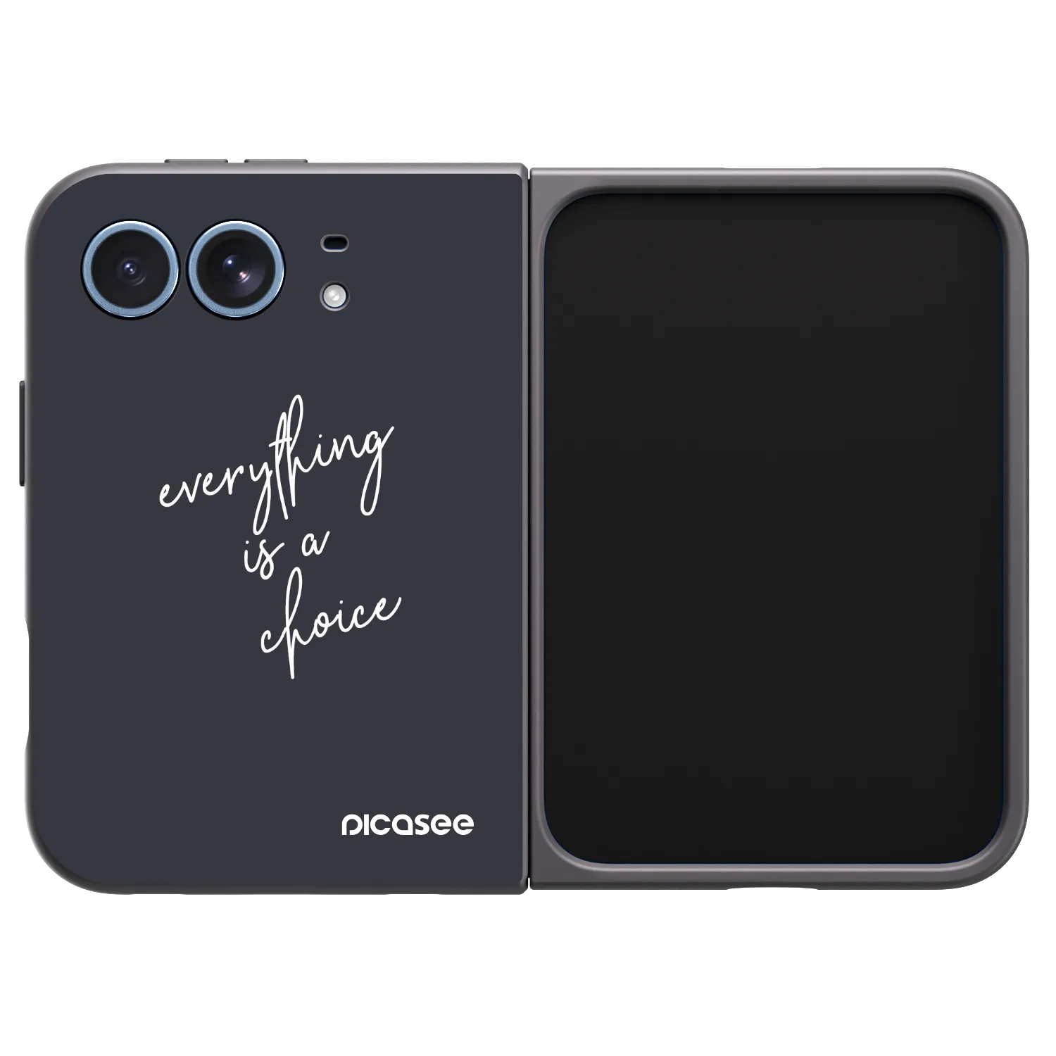 Picasee husă neagră din silicon pentru Apple iPhone Duo - Everything is a choice
