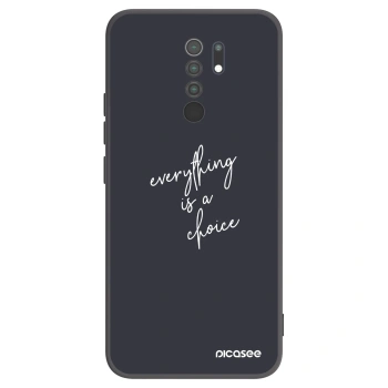 Picasee husă neagră din silicon pentru Xiaomi Redmi 9 - Everything is a choice