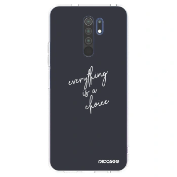 Picasee husă transparentă din silicon pentru Xiaomi Redmi 9 - Everything is a choice
