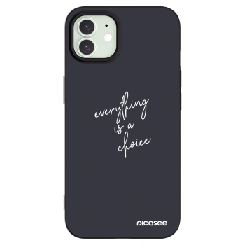 Picasee husă neagră din silicon pentru Apple iPhone 12 Pro - Everything is a choice