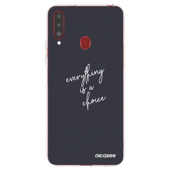 Picasee husă transparentă din silicon pentru Samsung Galaxy A20s - Everything is a choice