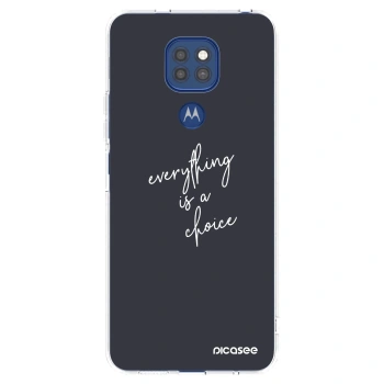 Picasee husă transparentă din silicon pentru Motorola Moto G9 Play - Everything is a choice