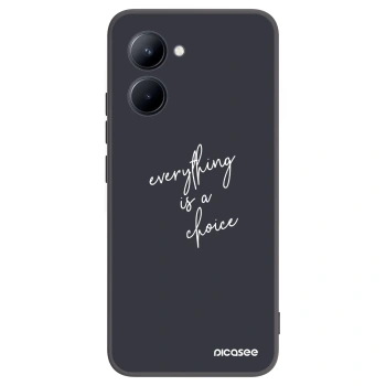 Picasee husă neagră din silicon pentru Realme C33 (2023) - Everything is a choice