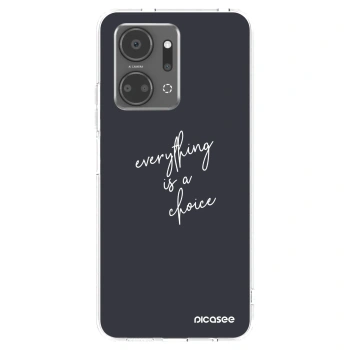 Picasee husă transparentă din silicon pentru Honor X7a - Everything is a choice