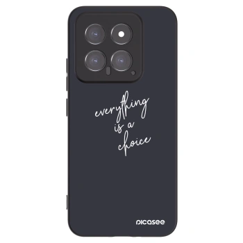 Picasee husă neagră din silicon pentru Xiaomi 14 - Everything is a choice
