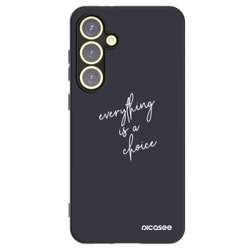 Picasee husă neagră din silicon pentru Samsung Galaxy S24 FE S721B - Everything is a choice