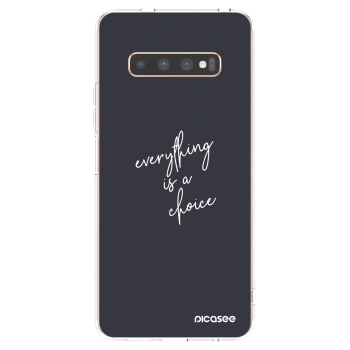 Picasee husă transparentă din silicon pentru Samsung Galaxy S10 Plus G975 - Everything is a choice