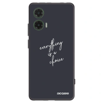 Picasee husă neagră din silicon pentru Motorola Moto G35 5G - Everything is a choice