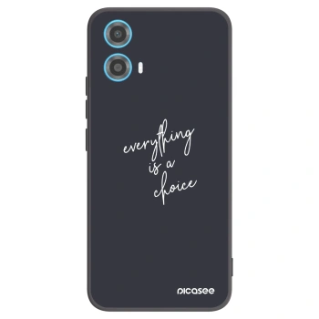 Picasee husă neagră din silicon pentru Motorola Moto G34 5G - Everything is a choice