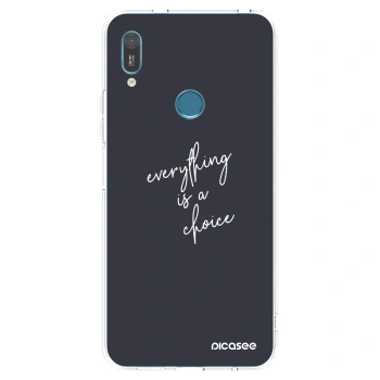 Picasee husă transparentă din silicon pentru Huawei Y6 2019 - Everything is a choice