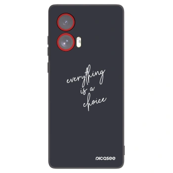 Picasee husă neagră din silicon pentru Motorola Edge 50 Fusion - Everything is a choice