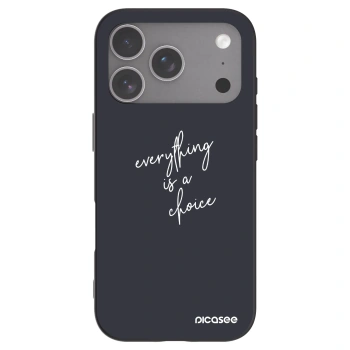 Picasee husă neagră din silicon pentru Apple iPhone 18 Pro - Everything is a choice