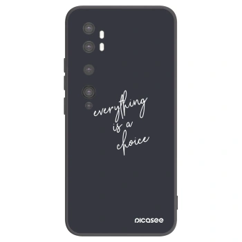 Picasee husă neagră din silicon pentru Xiaomi Mi Note 10 (Pro) - Everything is a choice