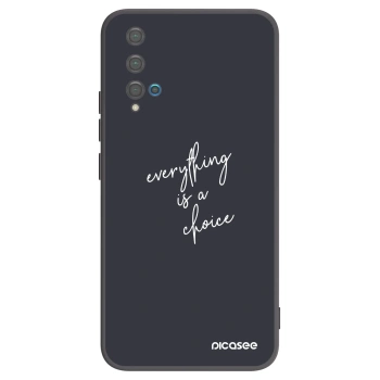 Picasee husă neagră din silicon pentru Huawei Nova 5T - Everything is a choice